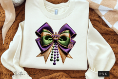 Mardi Gras Coquette Bow PNG | Mardi Gras Png Product Image 3