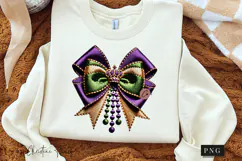 Mardi Gras Coquette Bow PNG | Mardi Gras Png Product Image 3