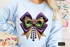 Mardi Gras Coquette Bow PNG | Mardi Gras Png Product Image 8