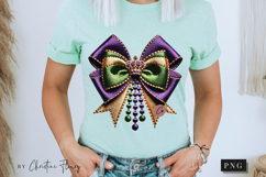 Mardi Gras Coquette Bow PNG | Mardi Gras Png Product Image 9