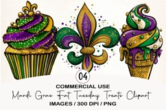 Mardi Gras Fat Tuesday Treats Clipart Product Image 1