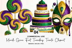 Mardi Gras Fat Tuesday Treats Clipart Product Image 1
