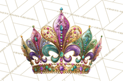 Mardi Gras Street Parade Clipart with Masks Feathers PNG Product Image 4