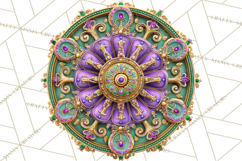 Mardi Gras Street Parade Clipart with Masks Feathers PNG Product Image 2