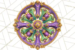 Mardi Gras Street Parade Clipart with Masks Feathers PNG Product Image 3