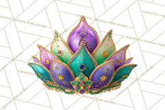Mardi Gras Street Parade Clipart with Masks Feathers PNG Product Image 2