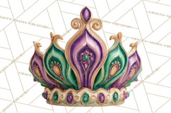 Mardi Gras Street Parade Clipart with Masks Feathers PNG Product Image 3