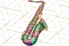 Mardi Gras Street Parade Clipart with Masks Feathers PNG Product Image 2