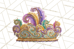 Mardi Gras Street Parade Clipart with Masks Feathers PNG Product Image 4