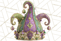 Mardi Gras Street Parade Clipart with Masks Feathers PNG Product Image 3
