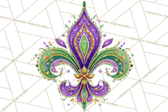 Mardi Gras Street Parade Clipart with Masks Feathers PNG Product Image 4
