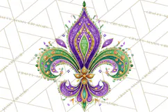 Mardi Gras Street Parade Clipart with Masks Feathers PNG Product Image 4