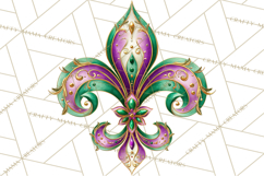 Mardi Gras Street Parade Clipart with Masks Feathers PNG Product Image 5