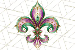 Mardi Gras Street Parade Clipart with Masks Feathers PNG Product Image 5