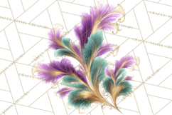 Mardi Gras Street Parade Clipart with Masks Feathers PNG Product Image 4