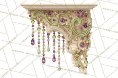 Mardi Gras Street Parade Clipart with Masks Feathers PNG Product Image 5