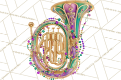 Mardi Gras Street Parade Clipart with Masks Feathers PNG Product Image 4