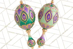 Mardi Gras Street Parade Clipart with Masks Feathers PNG Product Image 5