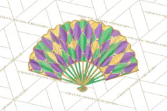 Mardi Gras Street Parade Clipart with Masks Feathers PNG Product Image 2
