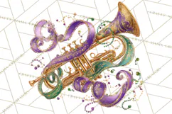 Mardi Gras Street Parade Clipart with Masks Feathers PNG Product Image 4