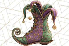 Mardi Gras Street Parade Clipart with Masks Feathers PNG Product Image 3