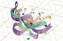 Mardi Gras Street Parade Clipart with Masks Feathers PNG Product Image 5