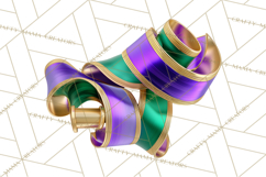 Mardi Gras Street Parade Clipart with Masks Feathers PNG Product Image 2