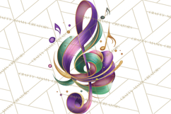 Mardi Gras Street Parade Clipart with Masks Feathers PNG Product Image 2