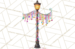 Mardi Gras Street Parade Clipart with Masks Feathers PNG Product Image 2