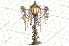 Mardi Gras Street Parade Clipart with Masks Feathers PNG Product Image 3