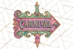 Mardi Gras Street Parade Clipart with Masks Feathers PNG Product Image 4