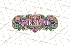 Mardi Gras Street Parade Clipart with Masks Feathers PNG Product Image 5