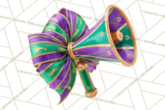 Mardi Gras Street Parade Clipart with Masks Feathers PNG Product Image 2