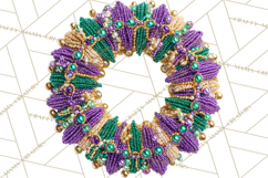 Mardi Gras Street Parade Clipart with Masks Feathers PNG Product Image 4