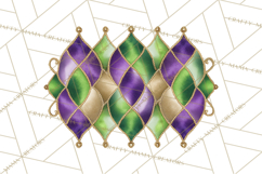 Mardi Gras Street Parade Clipart with Masks Feathers PNG Product Image 4