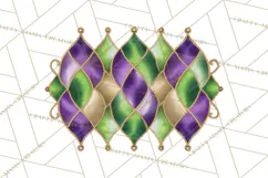 Mardi Gras Street Parade Clipart with Masks Feathers PNG Product Image 4