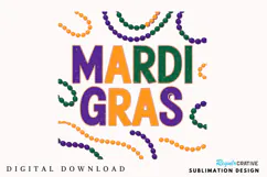 Mardi Gras Festive Beads PNG, Mardi Gras Vibes PNG Product Image 1