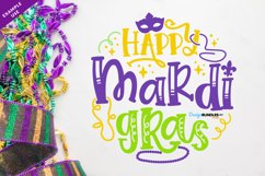 Carnival Beads and Bow | Mardi Gras Flat Lay Photo Product Image 2