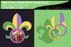 Mardi gras Fleur de lis Candy dome holder Product Image 1