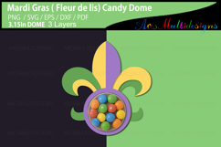 Mardi gras Fleur de lis Candy dome holder Product Image 2