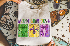 Mardi Gras 2026 PNG Sublimation, Fleur De Lis PNG, King Cake Product Image 3
