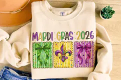 Mardi Gras 2026 PNG Sublimation, Fleur De Lis PNG, King Cake Product Image 4