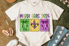 Mardi Gras 2026 PNG Sublimation, Fleur De Lis PNG, King Cake Product Image 5