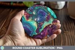 GorgeousMardi Gras Round Coaster design.