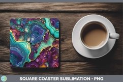 GorgeousMardi Gras Square Coaster design.