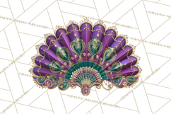 Mardi Gras Masquerade Clipart With Masks and Feathers PNG Product Image 2