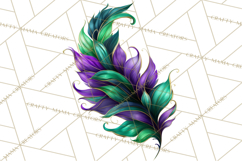 Mardi Gras Masquerade Clipart With Masks and Feathers PNG Product Image 2