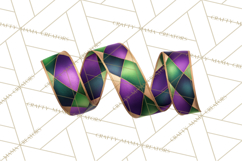 Mardi Gras Masquerade Clipart With Masks and Feathers PNG Product Image 2