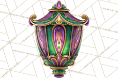 Mardi Gras Masquerade Clipart With Masks and Feathers PNG Product Image 3