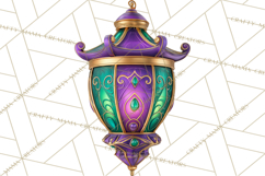 Mardi Gras Masquerade Clipart With Masks and Feathers PNG Product Image 5